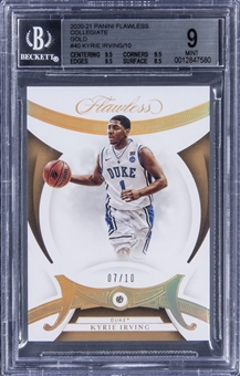 2020-21 Panini Flawless Gold Collegiate #40 Kyrie Irving Diamond Embedded Card (#07/10) - BGS MINT 9 